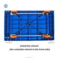 Carretilla de Plataforma Plegable de Plástico Resistente, Carrito de Mano