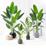 Banane du voyageur artificielle, grande plante artificielle d'intérieur, plante artificielle de banane du voyageur en pot détachable