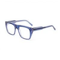 Monture de lunettes rectangulaire en acétate, monture complète, lunettes optiques unisexes, lunettes vintage