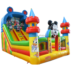 Thương mại sân chơi PVC lâu đài bouncy <span class=keywords><strong>Mickey</strong></span> phim hoạt hình chuột <span class=keywords><strong>Inflatable</strong></span> Bouncer đôi Lane <span class=keywords><strong>Inflatable</strong></span> <span class=keywords><strong>Slide</strong></span> cho Đảng - Product Image 6