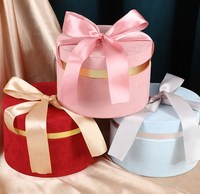 Boîte-cadeau de récompense de mariage de cylindre rond en velours de peau de daim boîte d'emballage de bonbons de mariage parfaite pour l'emballage individuel de bonbons