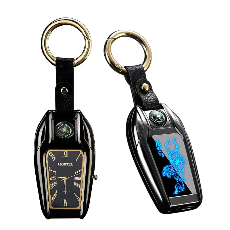 Lovisle Tech Original Vendor Keychain with USB Electric Lighter Rechargeable Windproof Gift for Men