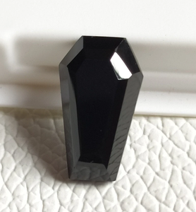 Ónix Negro Natural Facetado en Forma de Ataúd, Gema Cabujón para Fabricación de Joyas, Collares, Anillos, Proveedor Mayorista, Piedra de Nacimiento - Product Image 3