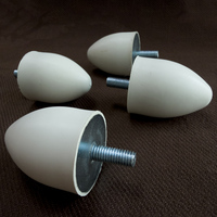 Support anti-vibrations industriel en caoutchouc et métal, patins coniques pour machines
