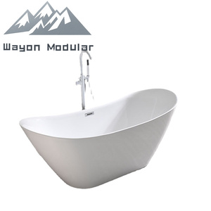 Baignoire autoportante de luxe Wayon en acrylique avec design ergonomique pour une immersion relaxante - Product Image 5