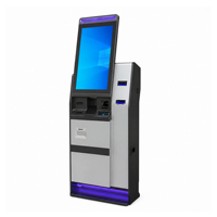 Maßgefertigter 27-Zoll Interaktiver Touchscreen-Bargeldzahlungsterminal Selbstbedienungs-Kiosk mit Passleser und QR-Code-Scanner