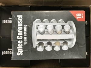 Étagère de rangement rotative en acier inoxydable pour bouteilles d'assaisonnement, organisateur vertical rotatif d'épices avec compartiments pour condiments - Product Image 2