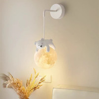 Lampes suspendues LED modernes et simples pour chambre d'enfant, chevet, allée, balcon, applique murale mignonne avec corps en fer, alimentation AC