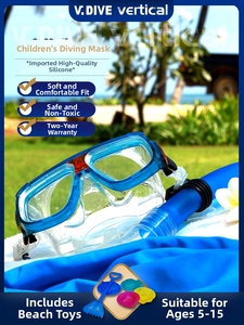 Equipo de Snorkel para Niños Vdive, Set Completo con <span class=keywords><strong>Gafas</strong></span> de <span class=keywords><strong>Buceo</strong></span>, Bajo Volumen, Impermeable, Antivaho, para Niños de hasta 12 Años - Product Image 1