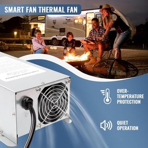 Convertidor de Corriente para RV WF-9875-75 Amp OLIVER, Cargador Inteligente de 3 Etapas de 12V, Ventilador Térmico, Protección de Circuito Múltiple, Alimentación de 12V - Product Image 4