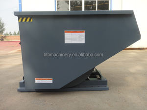 Equipos de manejo de materiales Carretilla elevadora Reciclaje apilable personalizado Papelera de salto de residuos Tolvas de carretilla elevadora autovertible de acero - Product Image 3