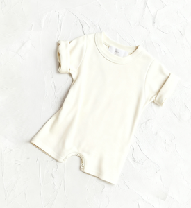 Style coréen décontracté barboteuse doux à manches courtes tenue d'été avec fermeture à bouton couleur pure pour 3-6 <span class=keywords><strong>mois</strong></span> 6-<span class=keywords><strong>9</strong></span> <span class=keywords><strong>mois</strong></span> taille mignonne - Product Image 2