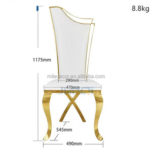 Silla <span class=keywords><strong>de</strong></span> Acero Inoxidable para Hotel, Venta al por Mayor <span class=keywords><strong>de</strong></span> Fábrica, Silla Blanca para Banquete <span class=keywords><strong>de</strong></span> Boda - Product Image 3
