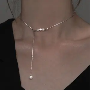 Pendant Necklace Pendant Necklace Pearls Necklaces Pendant Clavicle Chain Women Jewelry Gifts Pearl Set Chain Fresh Water Pearls Necklace