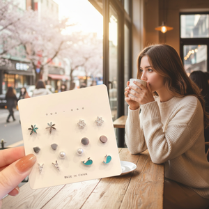 Vendita calda Trending oro rosa Huggie orecchini fatti a mano stile coreano Boho gioielli per le donne all'ingrosso - Product Image 3