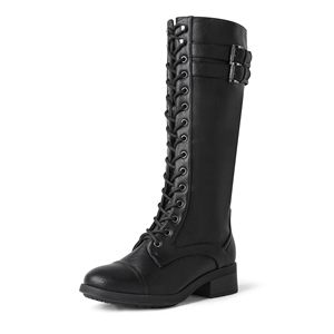 <span class=keywords><strong>Stivali</strong></span> da combattimento <span class=keywords><strong>alti</strong></span> al ginocchio da donna di alta qualità con fodera in pelliccia sintetica <span class=keywords><strong>stivali</strong></span> con cerniera laterale con <span class=keywords><strong>tacco</strong></span> <span class=keywords><strong>basso</strong></span> - Product Image 1
