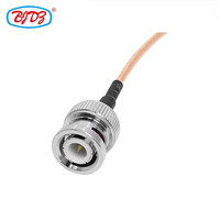 Conector macho BNC de 50 ohmios de fábrica a conector coaxial RF de mamparo hembra BNC con conjunto de cable coaxial RF RG316 RG 316