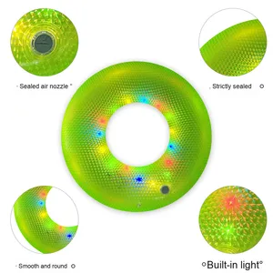 Chaise de <span class=keywords><strong>piscine</strong></span> flottante <span class=keywords><strong>gonflable</strong></span> à LED, ballon de plage <span class=keywords><strong>lumineux</strong></span> et anneau, installations d'amusement aquatique - Product Image 2