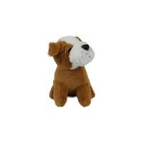 KINGSTONE Nouvelle Peluche Chien Chiot Marron Kawaii de 15 cm, Jouet en Peluche Réaliste Mini Pékinois Super Doux Anti-Stress