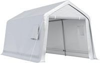 Abri d'auto robuste, abri de rangement avec cadre en métal, abri de garage portable pour vélos, motos, VTT et outils d'extérieur