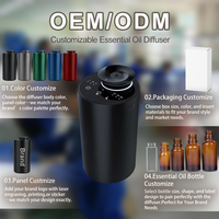 Diffuseur d'arômes pour voiture, maison, hôtel, à LED en plastique, ultra silencieux, à faible consommation, avec bouteille en verre de 20 ml, à double liquide, fonctionnant sur piles