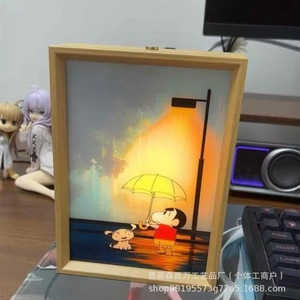 <b>Light</b> Up Painting Rectangle <b>USB</b> <b>Led</b> Warm White Tap Control Night <b>Light</b> Decorative Tabletop Gift - Product Image 1