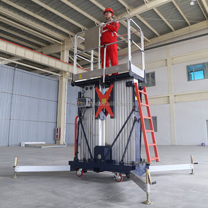 Plateforme de travail aérienne électrique portable KCCL en alliage d'aluminium, 8m, 200kg, mât vertical, alimentée au lithium, levage 20/17 - Product Image 3