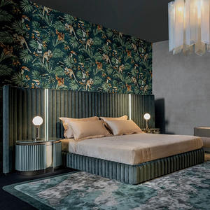 <span class=keywords><strong>Letto</strong></span> <span class=keywords><strong>Matrimoniale</strong></span> King Size in Pelle di Lusso Italiana con Ampia Testiera Verde, Arredamento Moderno <span class=keywords><strong>per</strong></span> Camera da <span class=keywords><strong>Letto</strong></span> di Villa - Product Image 3