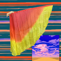 Éventails en soie pour danse du ventre, drapeau semi-circulaire, voile long, éventails en bambou pliables, accessoires de danse pour événements et célébrations