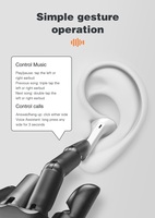 Écouteurs sans fil LDNIO T03 semi intra-auriculaires Bluetooth 5.3 avec contrôle tactile Type-C, casque audio sans fil pour le sport et la musique