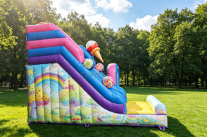 Château gonflable commercial extérieur Lilytoys pour enfants, château gonflable combiné Candy Combo avec toboggan - Product Image 5