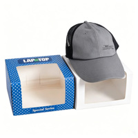 Boîte en papier personnalisée recyclable avec fenêtre transparente et pelliculage mat pour l'emballage de vêtements et de casquettes à visière – Offre Spéciale