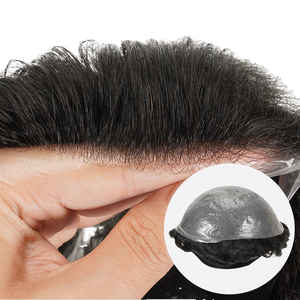 ราคาขายส่ง พร้อมส่ง โบโนแฮร์ ทูพีสำหรับผู้ชาย ระบบเปลี่ยนผม  ผมแท้เรมี่ ความหนาแน่น 100% ลอนธรรมชาติ ฐานไหมบาง - Product Image 1