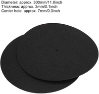 Matériau de haute qualité longue durée 11.8 pouces léger antistatique feutre platine plateau Slipmat pour les tourne-disques vinyle
