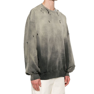 Tee may Sun Faded rửa đau khổ áo tùy chỉnh thêu Thả Vai Sun Faded đau khổ dài tay áo t Áo <span class=keywords><strong>S</strong></span>ơ Mi Nam - Product Image 2