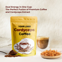 Mélange de café instantané au champignon Cordyceps naturel pour une boisson quotidienne décontractée