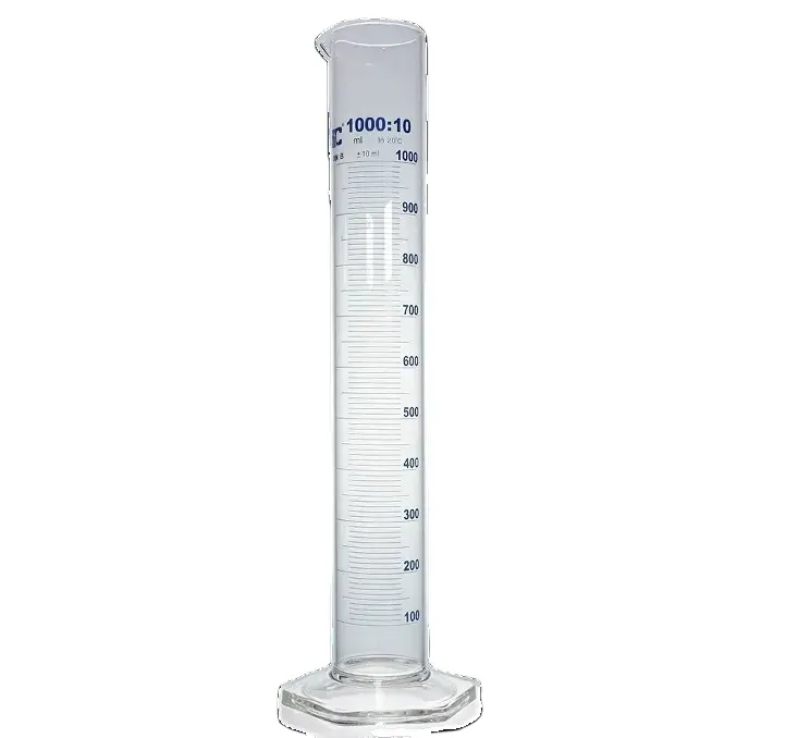 Cilindro de medición hexagonal con escala Cilindro de medición de vidrio 5ml-2000ml