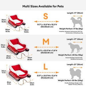 Feestelijk Pluche Gezellig Kerst Hondenbed Vakantie Rode Slee Dierenbed Voor Honden En Katten Met Wasbare En Zeer Duurzame Hoes - Product Image 5