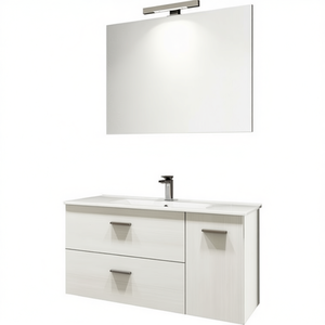 Mueble de Baño Suspendido BETTY de 90 cm con Lavabo y Espejo, Color Blanco Larch - Product Image 3