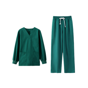 सफेद नीली बुनी नर्स वर्दी अस्पताल डॉक्टरों सर्जिकल सूट डेंटल क्लिनिक नर्सिंग कपड़े मेडिकल स्क्रब सेट पॉलिएस्टर - Product Image 6