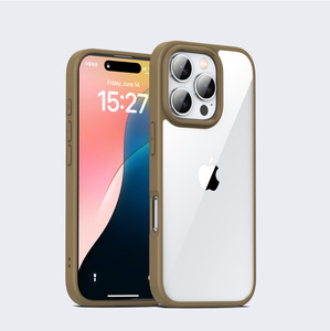 Custodia <span class=keywords><strong>trasparente</strong></span> per <span class=keywords><strong>iPhone</strong></span> 16 15 14 Pro Max sottile <span class=keywords><strong>Cover</strong></span> <span class=keywords><strong>trasparente</strong></span> con paraurti in TPU custodia per telefono in acrilico per <span class=keywords><strong>iPhone</strong></span> 13 Pro Max 12 11 - Product Image 1