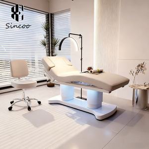 Luxury Electric Heated Beauty <b>Bed</b> 4 Motor Adjustable Features Synthetic Leather Customized Color Living Room Bedroom Hotel Salon - Product Image 1