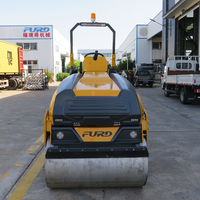 Compacteur vibrant à double tambour de 3 tonnes, mini rouleau compresseur FYL-1200