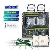 DDR4 C612 Xeon E5 LGA2011-V3 PC DDR4 dengan Paket Combo Prosesor Ram Dual Cpu Kit Gaming X99 Motherboard E5 2680V4 DDR4 2400mhz 16gb