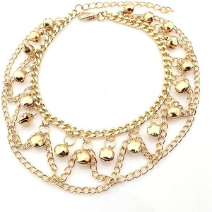 Chaînes de cheville populaires en or 18 carats style bohème chic, personnalisées pour femmes, accessoires de cheville colorés pour la plage, cadeau - Product Image 5