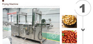 Peanut Frying Machine Cylindrical Fried <b>Mixed</b> <b>Nut</b> Making Line Continuous <b>Nut</b> Seasoning and Frying Line - Product Image 2