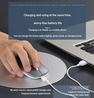 Harga pabrik 2.4G Mouse Gaming USB BT Mouse optik nirkabel isi ulang untuk penggunaan game PC & Laptop