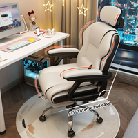2024 Chaise de jeu en cuir Pu à dossier haut inclinable Chaise d'ordinateur inclinable à dossier haut