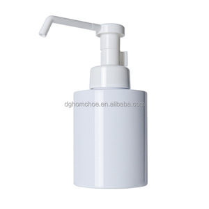 Flacone in Plastica PET Bianco Rotondo Vuoto da 300ml 500ml 800ml con Pompa a Beccuccio Lungo, Produzione Diretta Cinese - Product Image 5