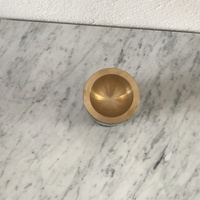 Brûleur d'encens et d'huiles essentielles moderne en marbre beige, travertin, marbre blanc de Carrare et marbre vert, finition polie